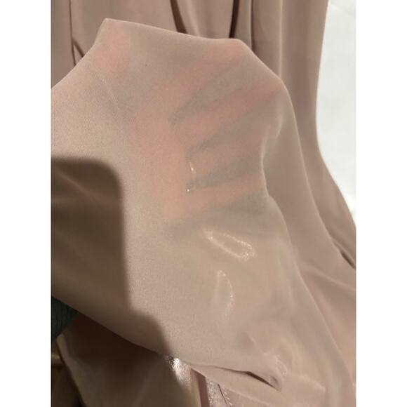 New Lace Chiffon satin A-Line Mocha Formal dress Mother of bride Prom Gala sz M - Picture 13 of 16